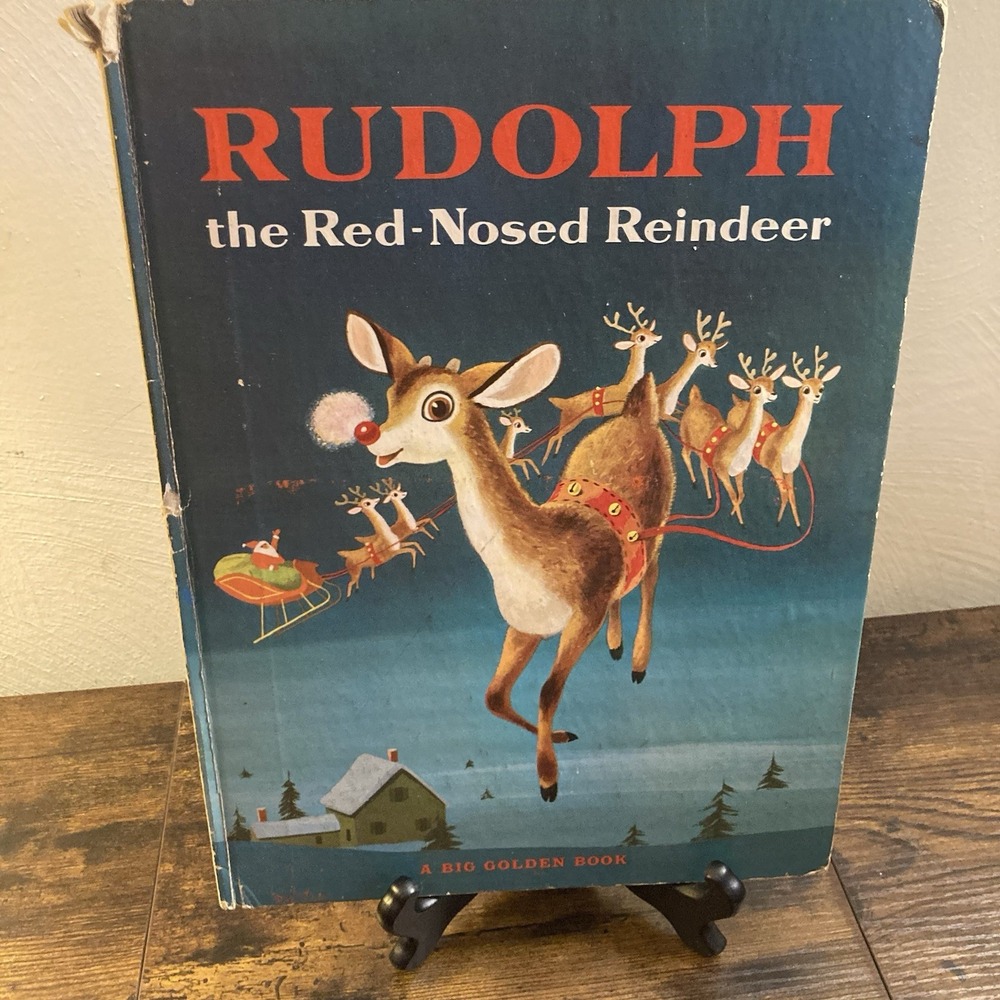 Rudolph the Red Nosed Reindeer A Big Golden Book Richard Scarry Art Vtg 1969